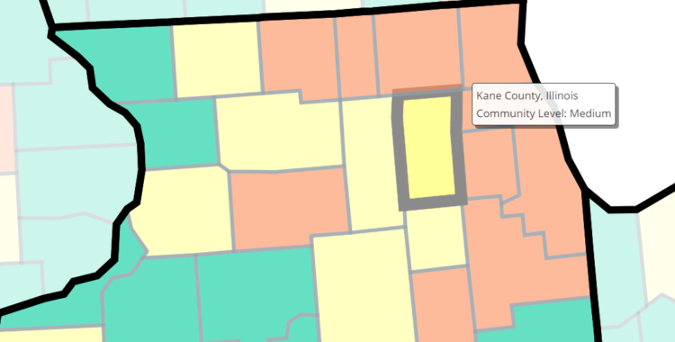 15 Illinois Counties Rated at High Community Level as of May 27 -- Kane Remains at Medium Level
